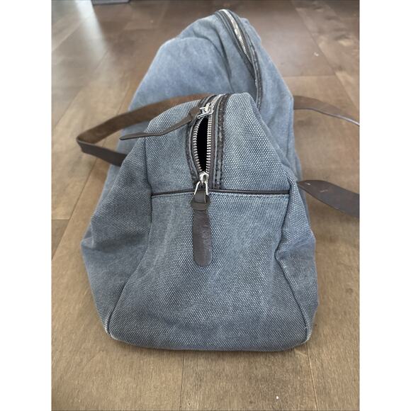 Everlane Twill Weekend Duffle Bag Gray Travel Tote Carryall 21x11” - Picture 7 of 7
